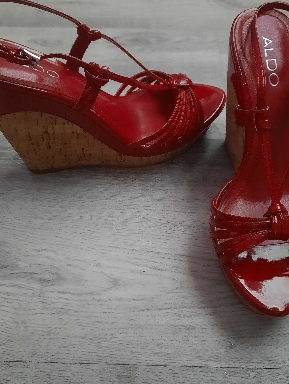 ALDO Red Patent Wedge Shoes